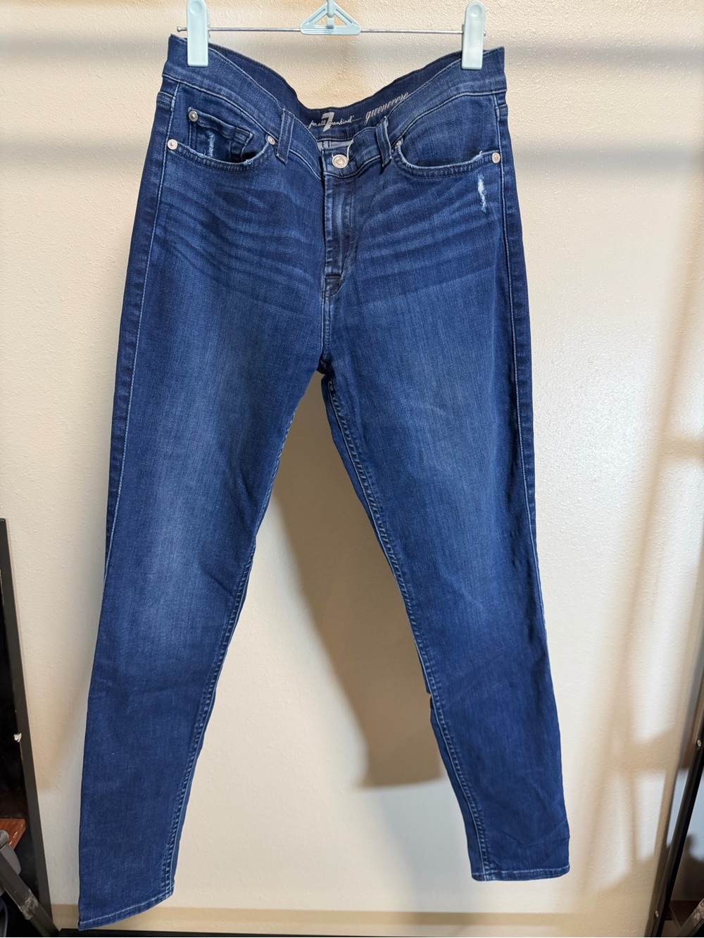 7 For All Mankind Gwenevere Skinny Jeans Dark Wash Women’s 30 Stretch